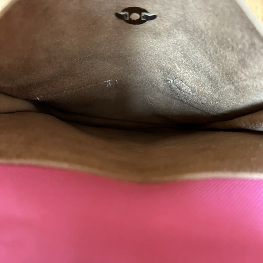 VTG Mexico Handmade Artisan Leather Suede Crossbody Purse Bag Retro Boho Tan